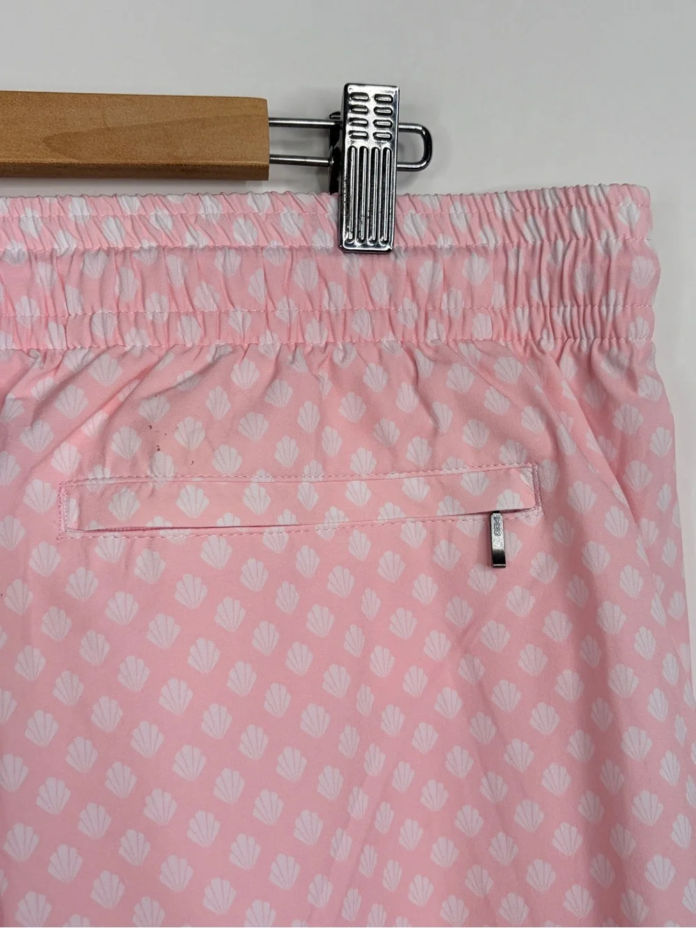 2/$30 Caribbean Pink & White Printed Women's Lounge Shorts